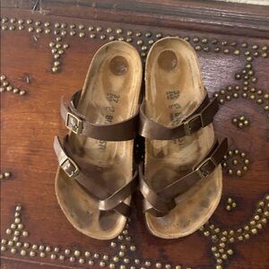 ▶️ Birkenstock ◀️ Mayari Metallic Brown Sandals EU 37. L6 M4